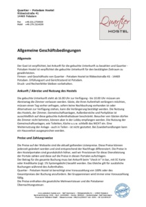 Allgemeine Geschäftsbedingungen
