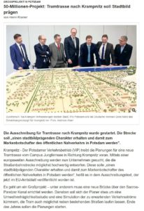 50-Millionen-Projekt für TRAM Trasse nach Krampnitz - Ist das ein Millionengrab?